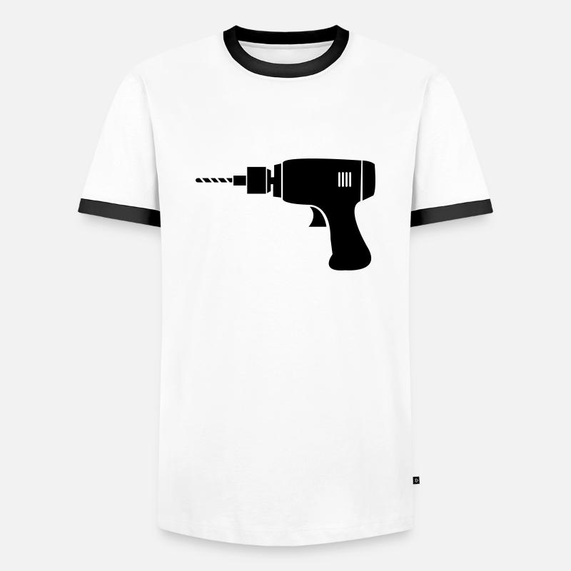 Drill - Men's Ringer Shirt - white/black