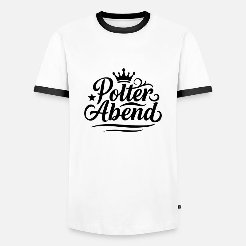 Polterabend Polterhochzeit - Männer Kontrast-T-Shirt - Weiß/Schwarz