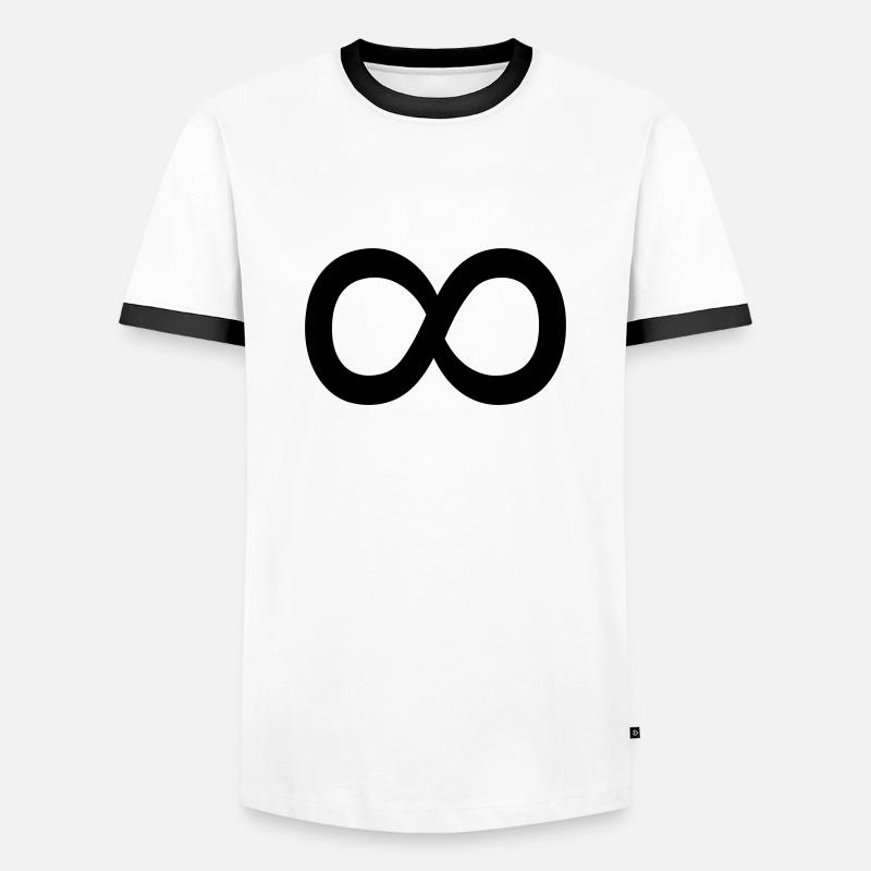 infinity - Männer Kontrast-T-Shirt - Weiß/Schwarz