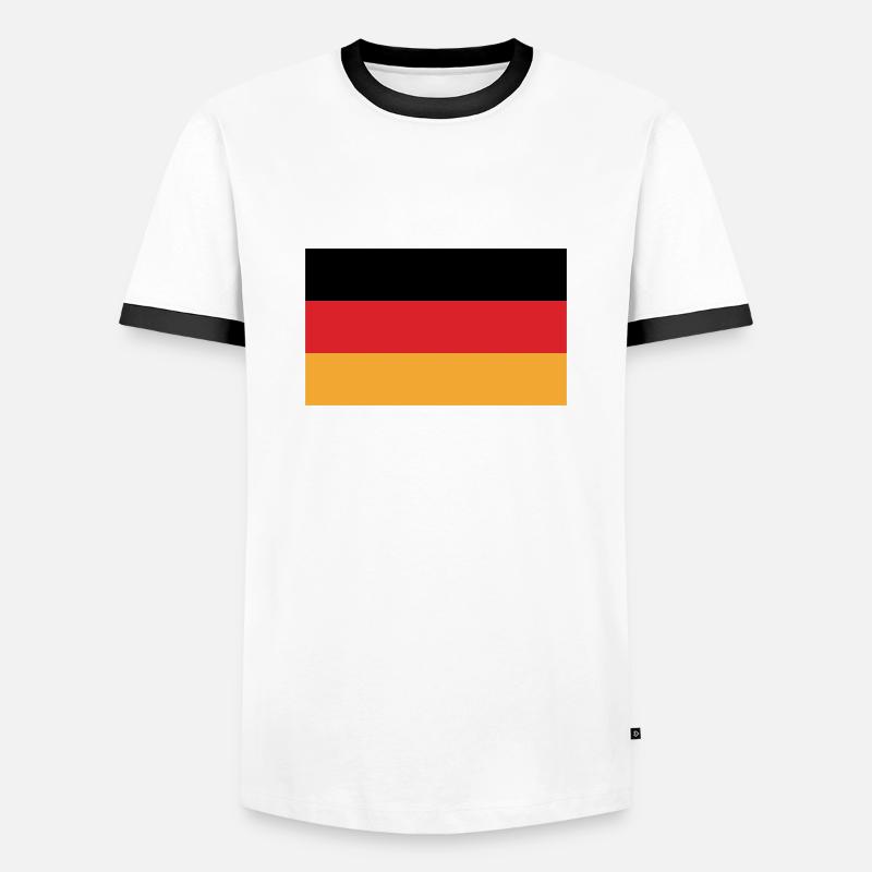 Germany - Men's Ringer Shirt - white/black