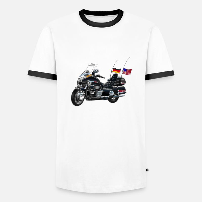 Old Wing - Männer Kontrast-T-Shirt - Weiß/Schwarz
