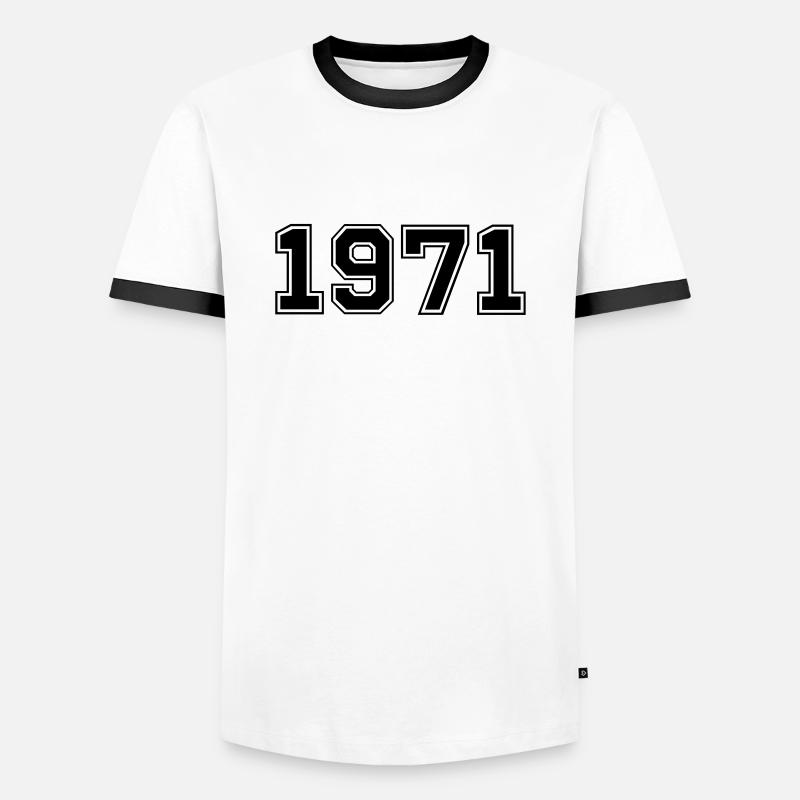 1971 - Men's Ringer Shirt - white/black