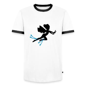 Fee griechischen Mythen - Männer Kontrast-T-Shirt - Weiß/Schwarz - Vorne - AI Model Female 172 light (172cm) & AI Model Male 178 dark (178cm)