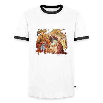 Jesus Geburtstag - Männer Kontrast-T-Shirt - Weiß/Schwarz - Vorne - AI Model Female 172 light (172cm) & AI Model Male 178 dark (178cm)