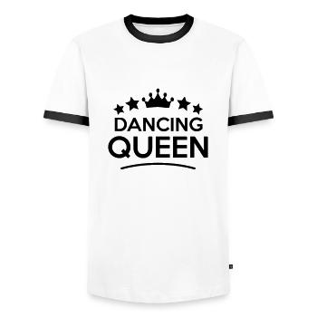 dancing queen stars - Männer Kontrast-T-Shirt - Weiß/Schwarz - Vorne - AI Model Female 172 light (172cm) & AI Model Male 178 dark (178cm)