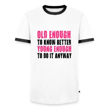 Best Birthday Shirt - Funny Quote - Männer Kontrast-T-Shirt - Weiß/Schwarz - Vorne - AI Model Female 172 light (172cm) & AI Model Male 178 dark (178cm)