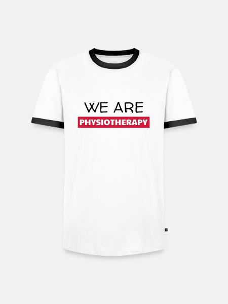 Krankengymnast / Krankengymnastin / Physio / - Männer Kontrast-T-Shirt - Weiß/Schwarz