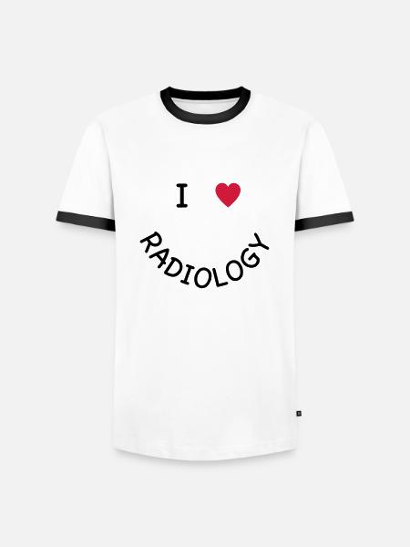 I love Radiology - Men's Ringer Shirt - white/black