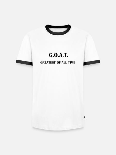 G.O.A.T. - Greatest of All Time - Men's Ringer Shirt - white/black