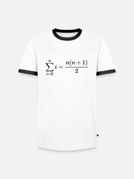 Molecular formula of Johann Carl Friedrich Gauss - Men's Ringer Shirt - white/black