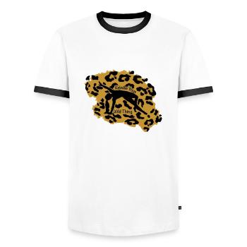 Release your Wild Thing - Männer Kontrast-T-Shirt - Weiß/Schwarz - Vorne - AI Model Female 172 light (172cm) & AI Model Male 178 dark (178cm)