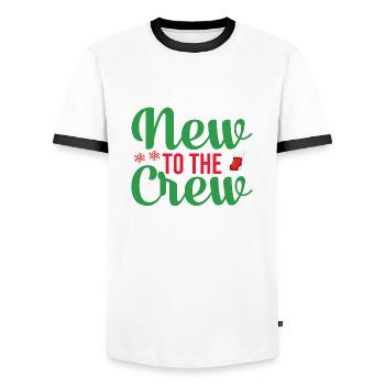 Neu in der Team Weihnachten - Männer Kontrast-T-Shirt - Weiß/Schwarz - Vorne - AI Model Female 172 light (172cm) & AI Model Male 178 dark (178cm)