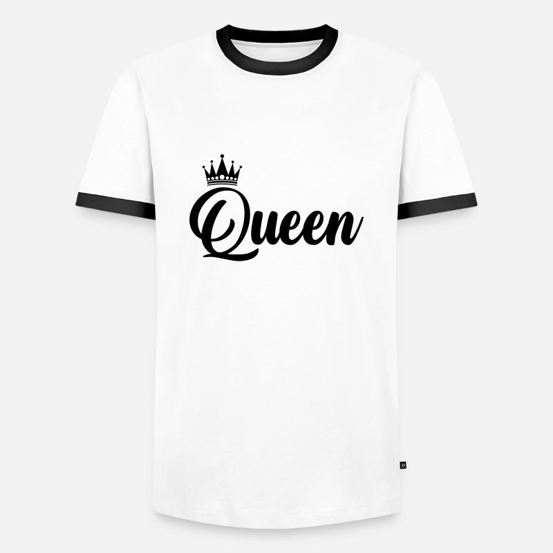 queen - Men's Ringer Shirt - white/black