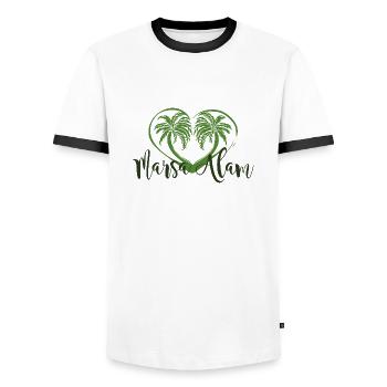 Tourisme Marsa Alam Égypte - T-shirt contrasté Homme - blanc/noir - Devant - AI Model Female 172 light (172cm) & AI Model Male 178 dark (178cm)