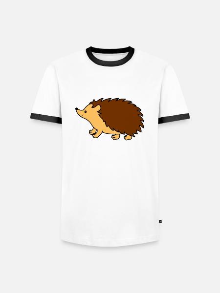 Hedgehog Comic - Men's Ringer Shirt - white/black