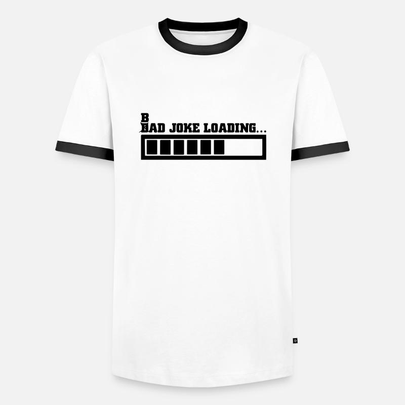 bad joker loading - Men's Ringer Shirt - white/black