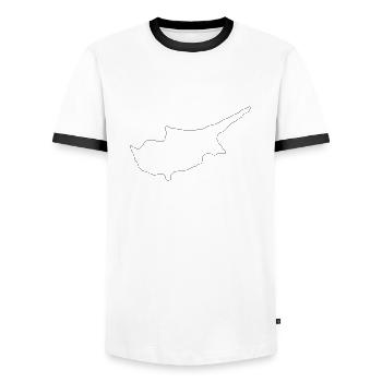 Zypern - Männer Kontrast-T-Shirt - Weiß/Schwarz - Vorne - AI Model Female 172 light (172cm) & AI Model Male 178 dark (178cm)