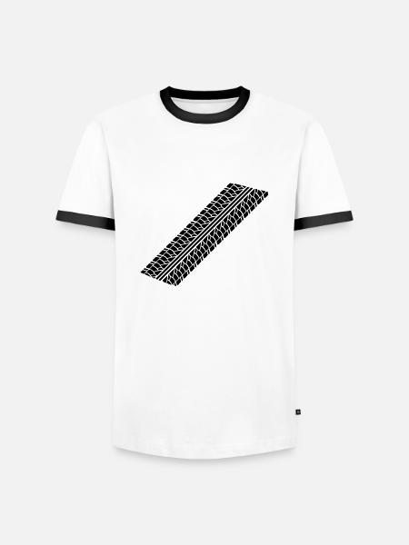 reifenspur__f1 - Men's Ringer Shirt - white/black