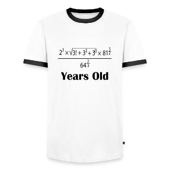 Years old math school gift formula profession - Men's Ringer Shirt - white/black - Front - AI Model Female 172 light (172cm) & AI Model Male 178 dark (178cm)