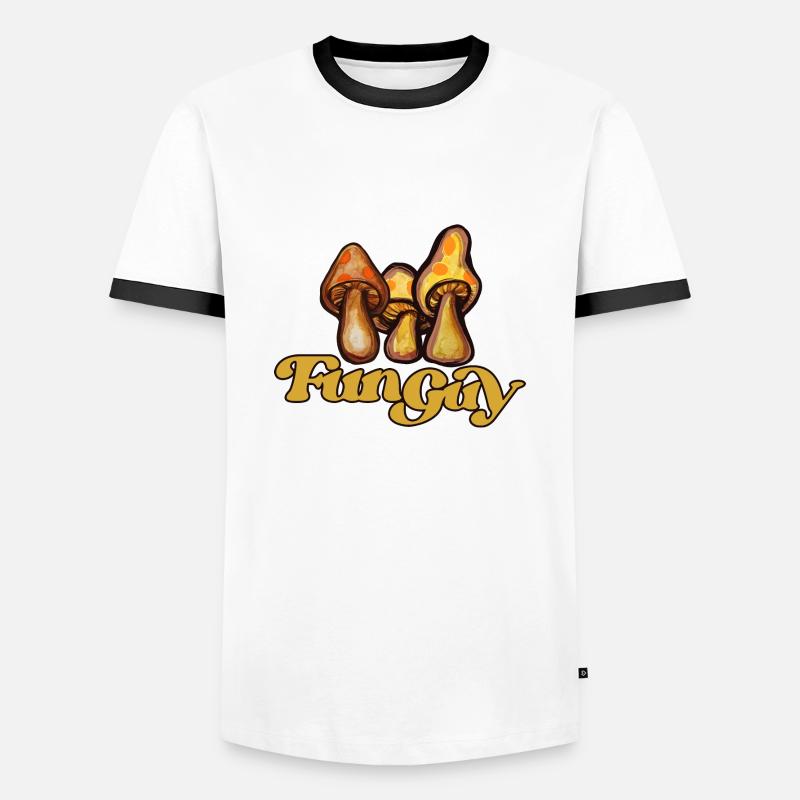 fun guy - Men's Ringer Shirt - white/black