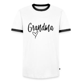 Gorgeous Grandma Day - Men's Ringer Shirt - white/black - Front - AI Model Female 172 light (172cm) & AI Model Male 178 dark (178cm)