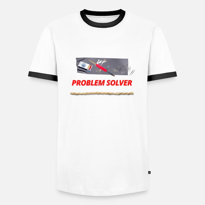 PROBLEM SOLVER TOOLS - Men's Ringer Shirt - white/black