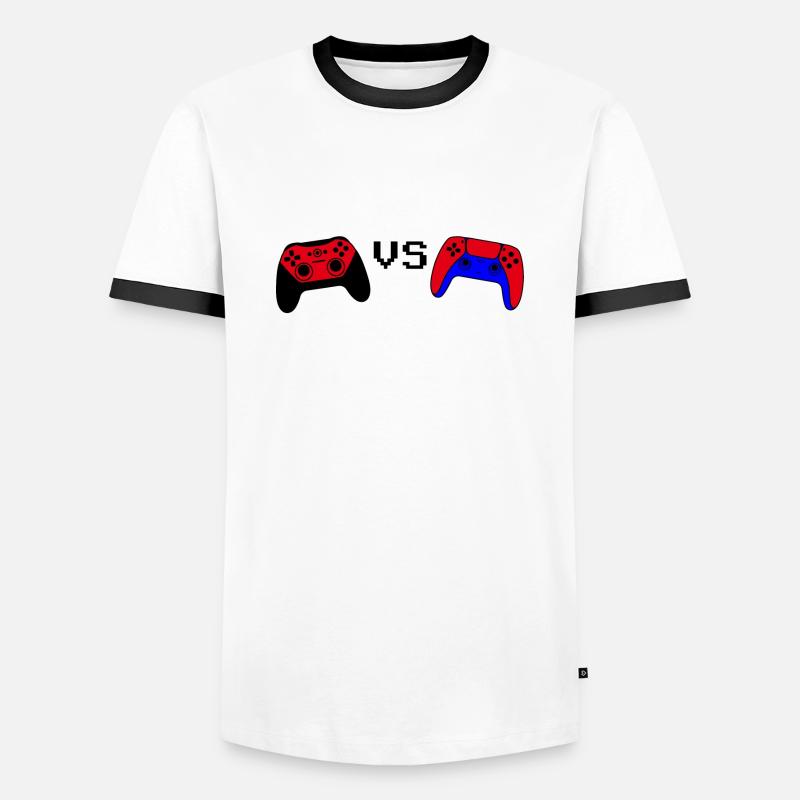 Controller VS - Men's Ringer Shirt - white/black