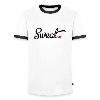 Sport - Men's Ringer Shirt - white/black - Front - AI Model Female 172 light (172cm) & AI Model Male 178 dark (178cm)