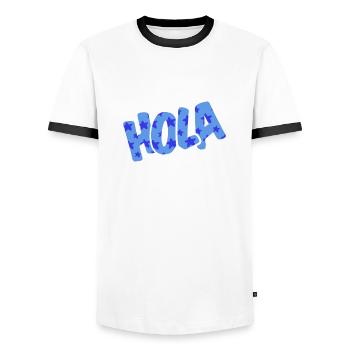 Paroles - T-shirt contrasté Homme - blanc/noir - Devant - AI Model Female 172 light (172cm) & AI Model Male 178 dark (178cm)
