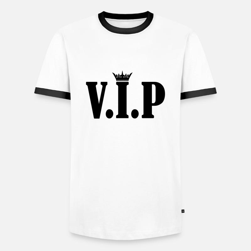 VIP Crown - Men's Ringer Shirt - white/black