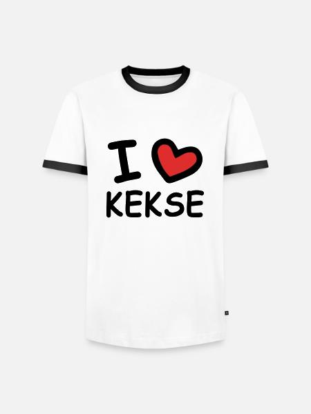 I Love Cookies - Men's Ringer Shirt - white/black