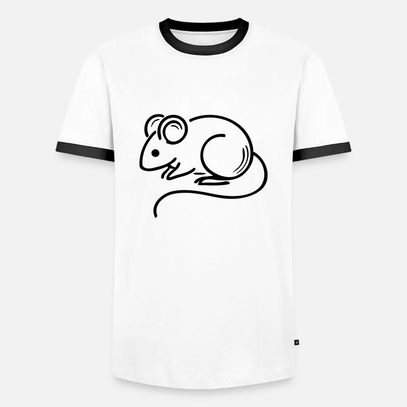 Mouse - Men's Ringer Shirt - white/black
