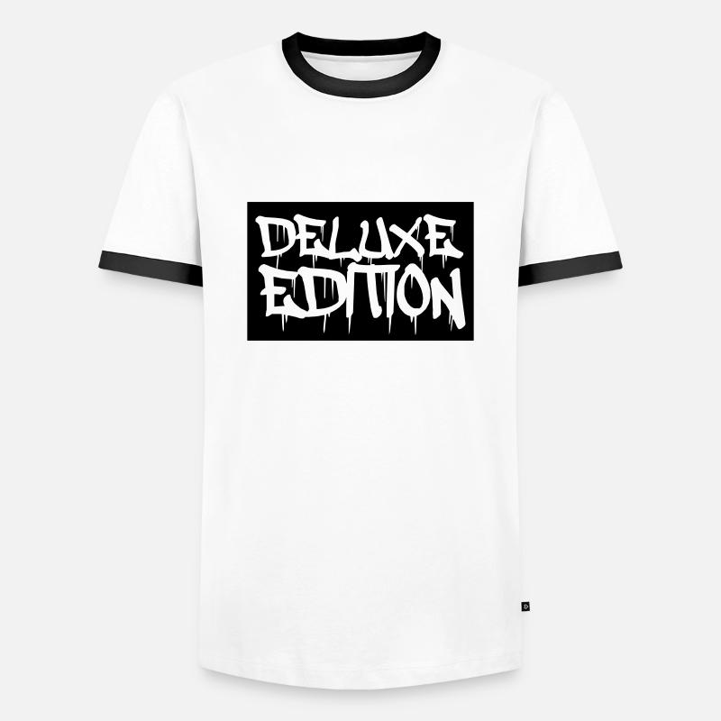 Deluxe Edition - Männer Kontrast-T-Shirt - Weiß/Schwarz