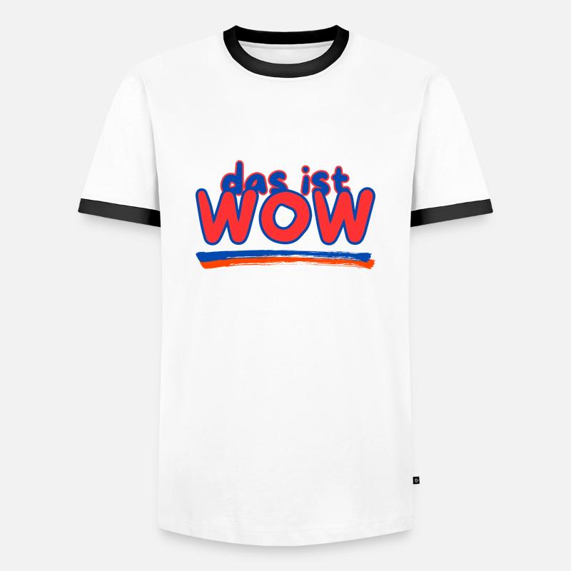 that's WOW - Men's Ringer Shirt - white/black
