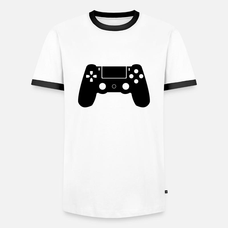 Controller - Men's Ringer Shirt - white/black