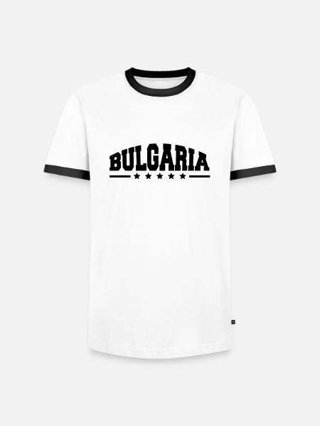 bulgaria_af1 - Men's Ringer Shirt - white/black