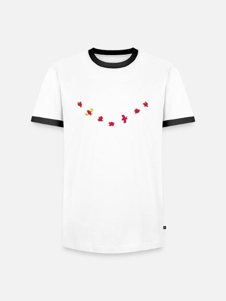 Birdies - T-shirt contrasté Homme - blanc/noir