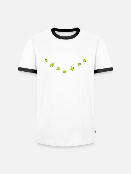 Birdies - T-shirt contrasté Homme - blanc/noir