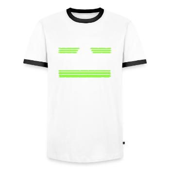 hippie pride peace sign gift birthday disarmament - Men's Ringer Shirt - white/black - Front - AI Model Female 172 light (172cm) & AI Model Male 178 dark (178cm)