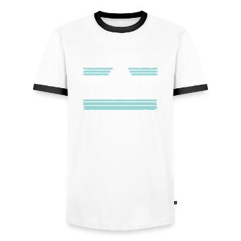 colombe de la paix hippie anniversaire cadeau amusant heureux - T-shirt contrasté Homme - blanc/noir - Devant - AI Model Female 172 light (172cm) & AI Model Male 178 dark (178cm)