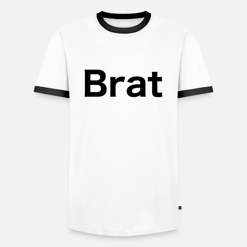 Brat - Men's Ringer Shirt - white/black