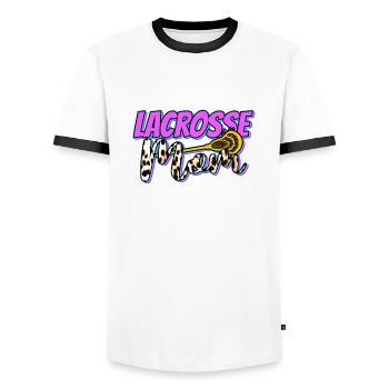 Lacrosse Sport Mutter Mama I Geschenk - Männer Kontrast-T-Shirt - Weiß/Schwarz - Vorne - AI Model Female 172 light (172cm) & AI Model Male 178 dark (178cm)