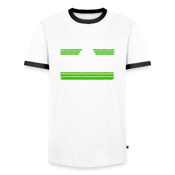 1960s Bird Peace Symbol Fun Funny Quote Birthday - Men's Ringer Shirt - white/black - Front - AI Model Female 172 light (172cm) & AI Model Male 178 dark (178cm)