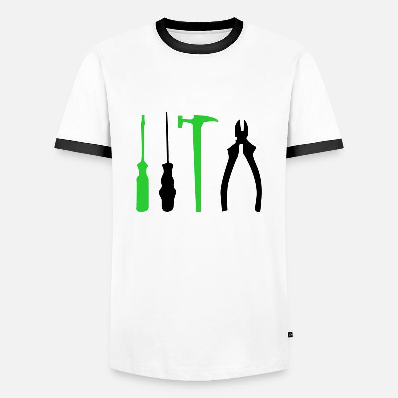 tool - Men's Ringer Shirt - white/black