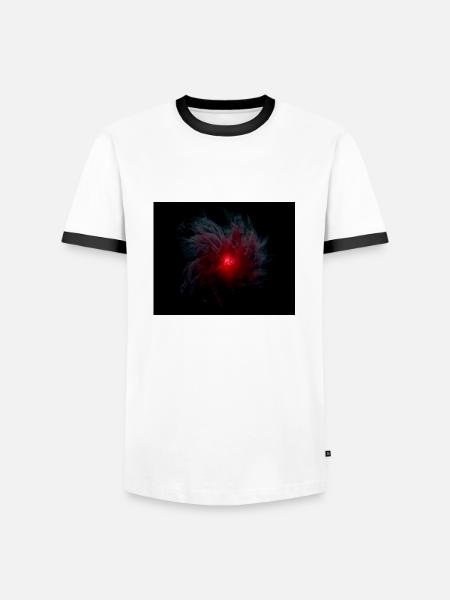 Interstellare Galaxie 3D - Männer Kontrast-T-Shirt - Weiß/Schwarz