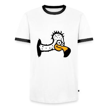 Vulture Scavenger Bird Funny Vultures Vulture Vulture Fun - Men's Ringer Shirt - white/black - Front - AI Model Female 172 light (172cm) & AI Model Male 178 dark (178cm)