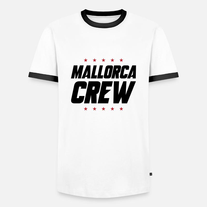 Mallorca Crew - Men's Ringer Shirt - white/black