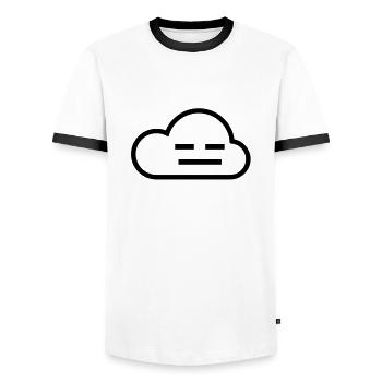 Clouds - Men's Ringer Shirt - white/black - Front - AI Model Female 172 light (172cm) & AI Model Male 178 dark (178cm)