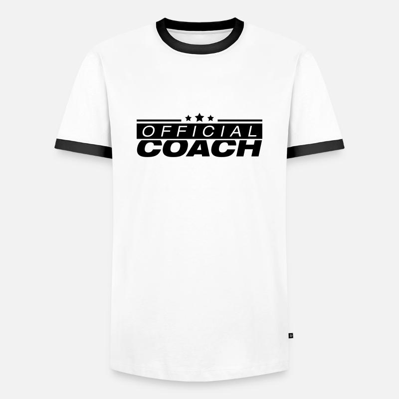 official_coach_dd1 - Men's Ringer Shirt - white/black