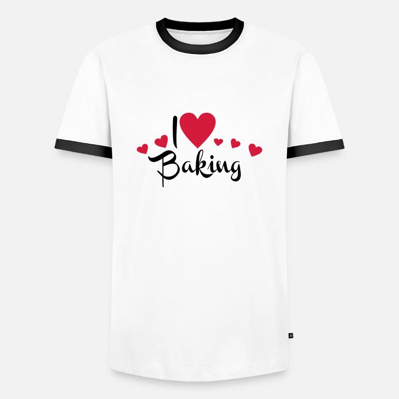 bake - Men's Ringer Shirt - white/black